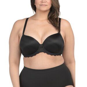FREYA LINGERIE Black Full Figure Expression Underwire Demi Plunge Bra